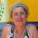 Nathalie, au stage de yoga en Inde