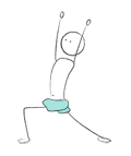 Posture de yoga : Vira 1 - Le guerrier 1